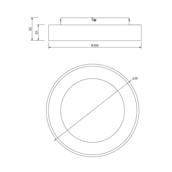 Ceiling Light Niseko II,Led,Wood,30W,2700-4000-5000K,d38h9.5cm,Dim With Remote Control,5 Years Warranty,230V(8588) - Image 5