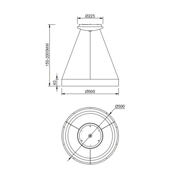 Pendant Light Niseko II,Led,Gold,40W,2700-4000-5000K,d50h6cm,Dim With Remote Control,5 Years Warranty,230V(8574) - Image 5