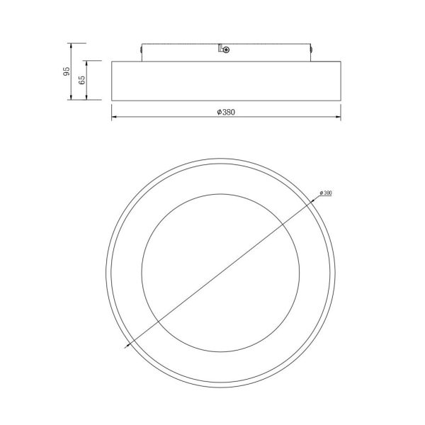 Φωτιστικό Οροφής NisekoII,Led,Χρυσό,30W,2700-4000-5000K,d38h9.5cm,Dim με Τηλεχειρισμό,5 Έτη Εγ(8585) - Image 5