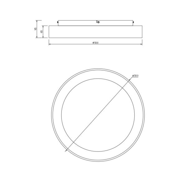 Φωτιστικό Οροφής NisekoII,Led,Μαύρο,45W,2700-4000-5000K,d50h9.5cm,Dim με Τηλεχειρισμό,5Έτη Εγγ(8581) - Image 6