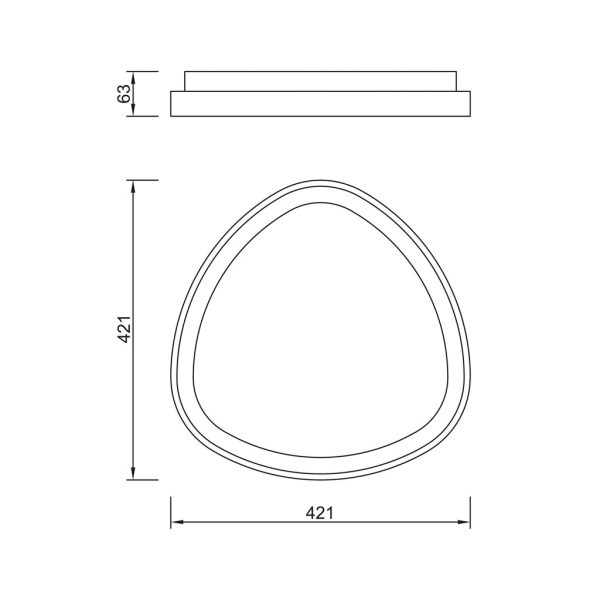 Φωτιστικό Οροφής NisekoII,Led,Λευκό,42W,2700-4000-5000K,d42.1h6.3cm,Dim με Τηλεχειρ,5Έτη Εγγ(8629) - Image 6
