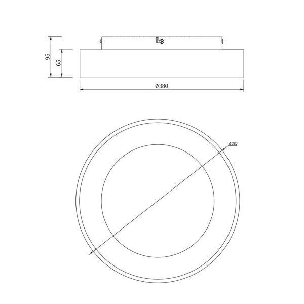 Φωτιστικό Οροφής NisekoII,Led,Λευκό,30W,2700-4000-5000K,d38h9.5cm,Dim με Τηλεχειρισμό,5Έτη Εγγ(8579) - Image 6