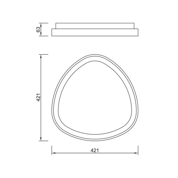 Φωτιστικό Οροφής NisekoII,Led,Μαύρο,42W,2700-4000-5000K,d42.1h6.3cm,Dim με Τηλεχ,5 Έτη Εγγύηση(8630) - Image 6
