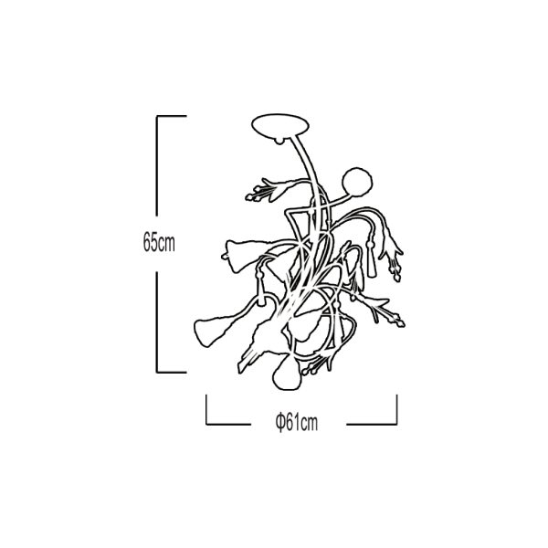 FRASCA Κρεμαστό Φωτιστικό 7xG9 (d.61-h.65cm, G9 40W) Νίκελ - Image 2