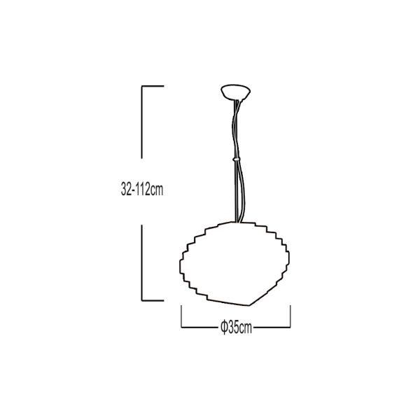 SUSPENSION LIGHT-RED COLOR (D40x33h) - Image 2