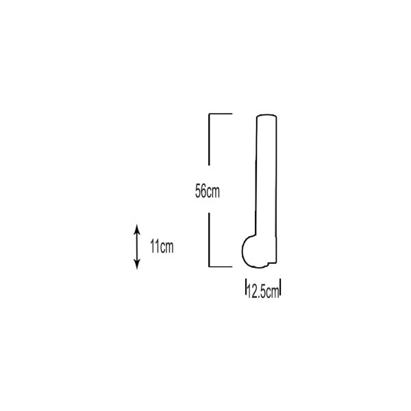 MB5601-10A Επίτοιχο Φωτιστικό TUBE 10xG4 (l.12,5-h.56cm) Νίκελ - Image 2