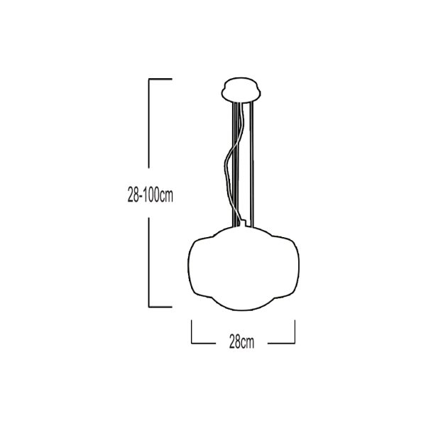 SUSPENSION BLUE color  (Ø28-h120cm, E27 100W) - Image 2