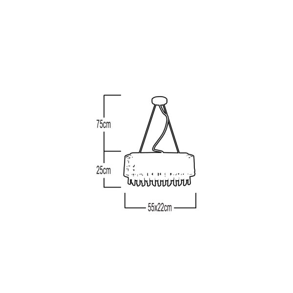 Pendant Fitting GONDOLA 5xG9 Chrome with Black & Clear Crystals (55x52-h.25cm) - Image 2