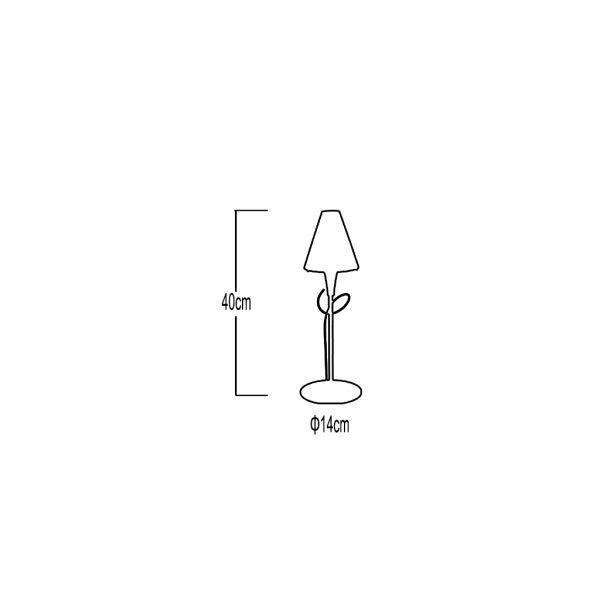 Table Lamp LUNA GOLD 1xG9  (d.14-h.40cm) - Image 2