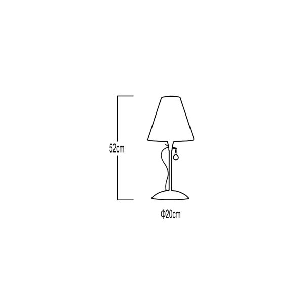 Επιτραπέζιο Φωτιστικό LUNA BLACK 1xE27 (d.20-h.52cm) - Image 2