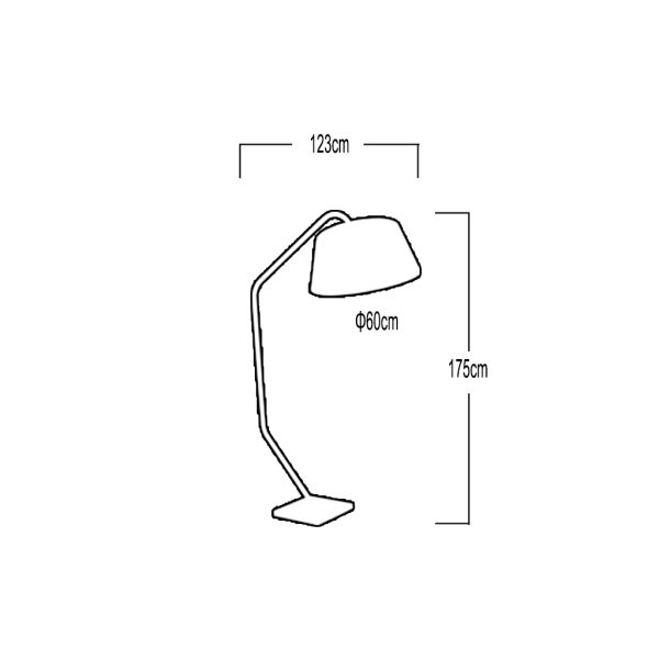 Floor Lamp  TULE 1xE27 White Shade (d.123-h.175cm) - Image 2