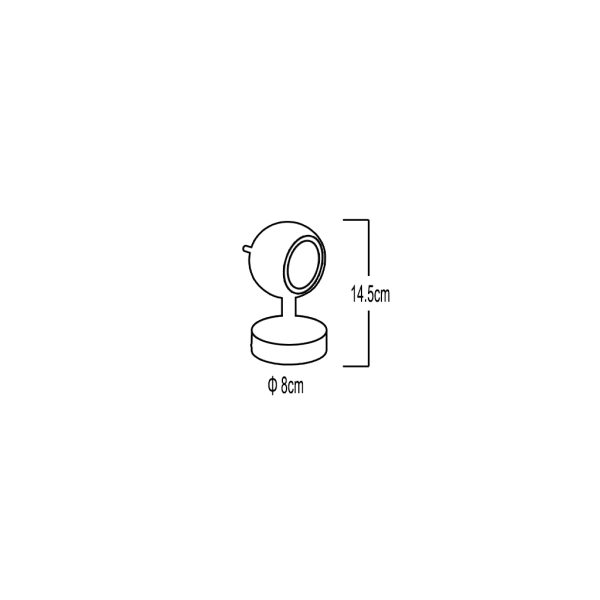 Σποτ LIN 1xGU10 Χρώμιο (d8-h14.5cm) - Image 2