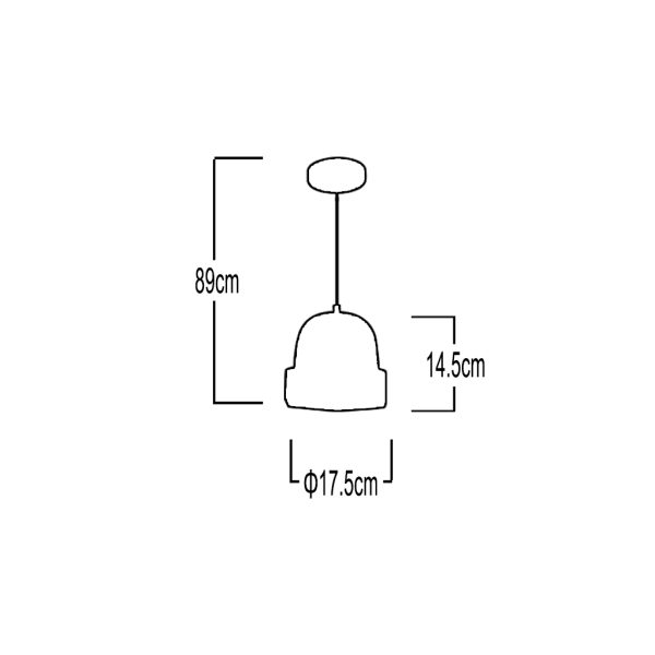 Pendant Fitting ΗΑΤ 1xΕ27 Rusty (d.17,5-h.14.5cm) - Image 2