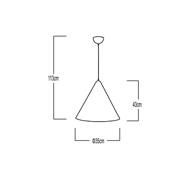 Pendant Fitting FERARA White 1xE27 (d.35-h.30cm) - Image 2