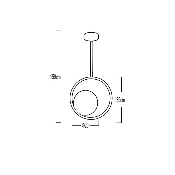 PENDANT FITTING ARMONIA E27 BLACK - Image 2