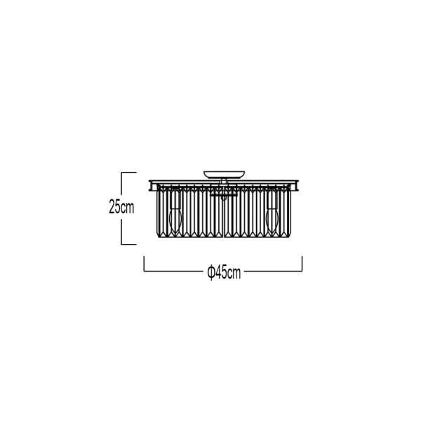 CEILING FITTING CRYSTAL 4XE14 Φ45 BLACK - Image 2