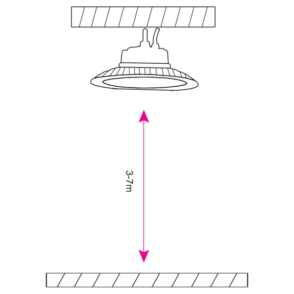 Καμπάνα Led Band Ufo 100W 4000K 120° IP65 Μαύρη 5 Έτη Εγγύηση@@ - Image 6