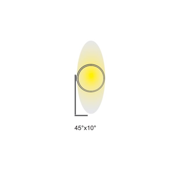 Φωτιστικό Minima Led Μαύρο 3W 3000K 45x10° κάθετη έλλειψη IP65 d3.9 h9cm 3x1mm2 1m - Image 6