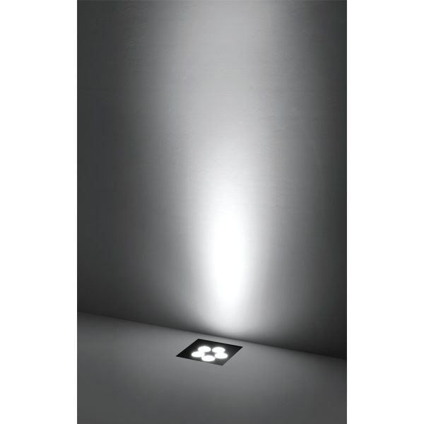 Χωνευτό Φωτιστικό Εδάφους Hydrofloor Vetro Medium Square Led Black 8W 10° 4000K 230V IP67 - Image 3