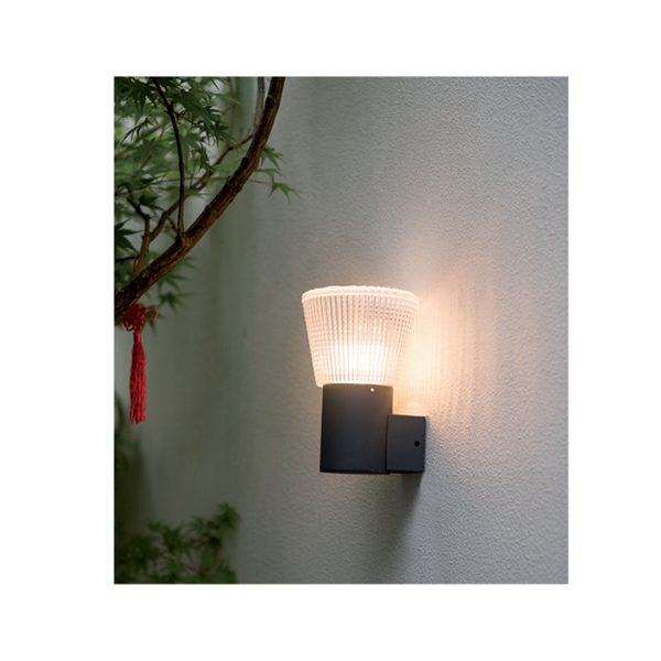 Επίτοιχο φωτιστικό Gem E27 IP44 Μαύρο Max 15W - Image 4