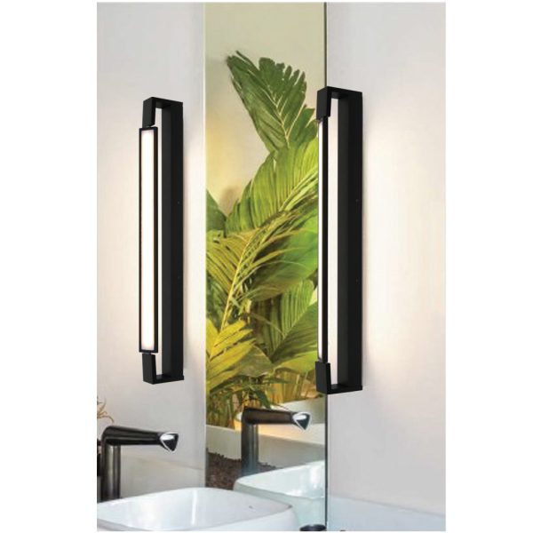 Φωτιστικό Led Fino 12W 4000K Black Mat ( Sandy ) IP44 60cm - Image 4
