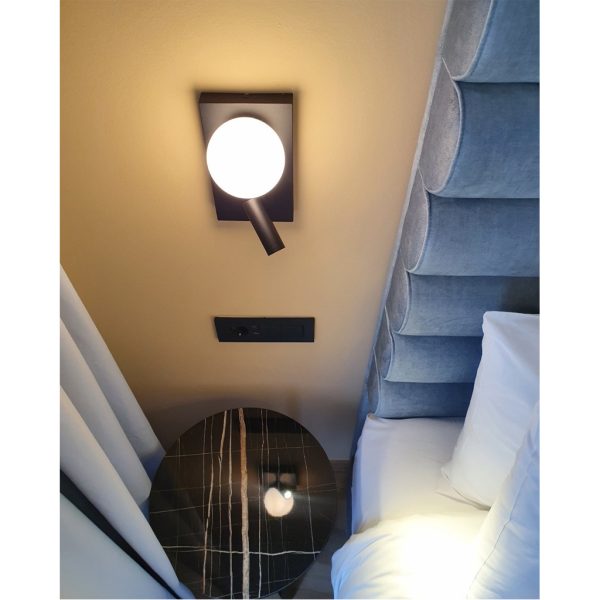 WALL FITTING POLO G9 10W &LED 3W 3000K 25° BLACK(SANDY)20X12X2.4cm, DOUBLE SWITCH, DRIVER EAGLERISE - Image 7