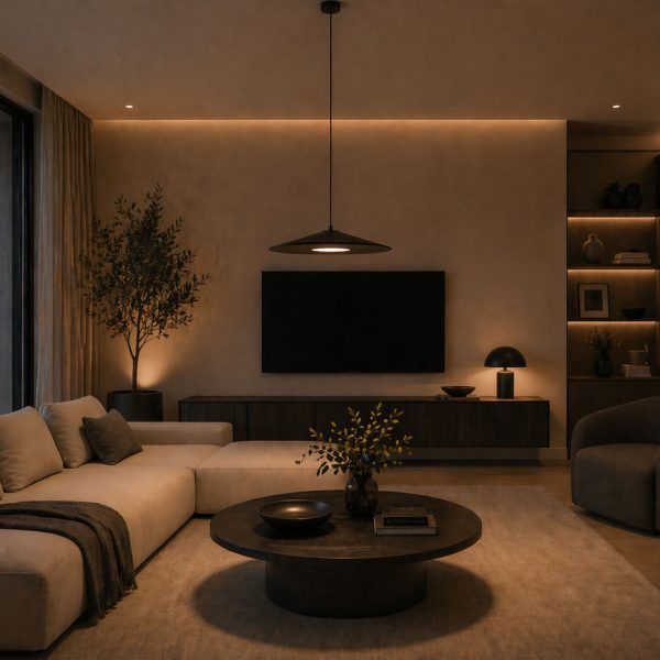 Κρεμαστό Φωτιστικό Ramen Φ400mm Led Triac-Dim 21W 3CCT 2700-3000-4000K Μάυρο(Sandy) 1.5m 5years 230V - Image 6