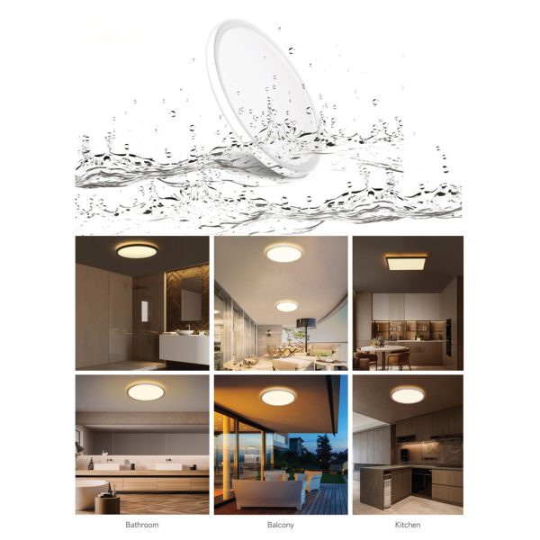 Ceiling Light Peru Led 18W IP54 3CCT 3000-4000-6000 Golden d30xh2.8cm 3 Years Warranty 180-264Volt,TUV - Image 4