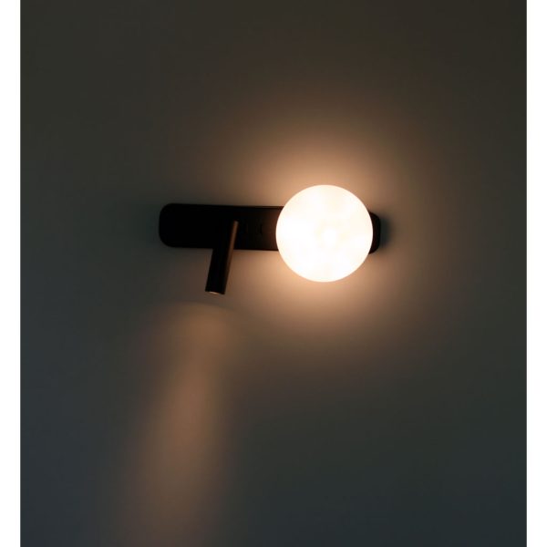 Wall Light Polo New G9 10W& Led 3W 3000K 25° Black (Sandy) l34w15d10.7cm 230V Gla&Alu - Image 4