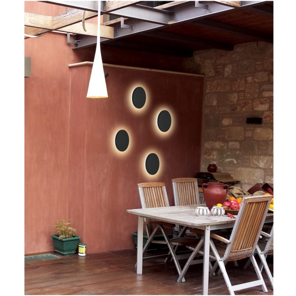 Στρογγυλό Φωτιστικό Moda LED 10W 3000K IP54 Μαύρο 230V d15h5cm - Image 7