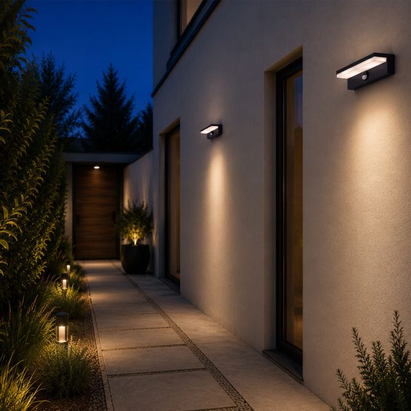 Επίτοιχo Φωτιστικό Primo Sensor Led 9W 2CCT 3000-4000K Ανθρακί IP54 l21d8h6.3cm 230V Class I - Image 6
