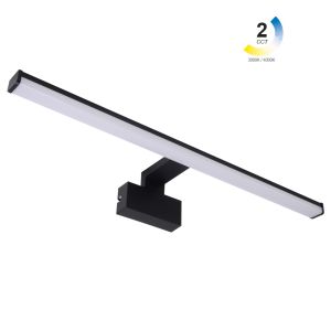 Επίτοιχο Φωτιστικό Contra Led 10W 2CCT Change 3000-4000K Μαύρο (Sandy) IP44 l60d12.1w4.3cm,2 Bάσεις