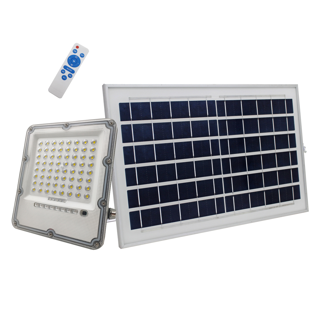 Solar floodlight Dark Grey Led Band 30W 6000K 5m Cable 8W Panel 6Ah Battery 1170lm h21.7d18d4.2cm