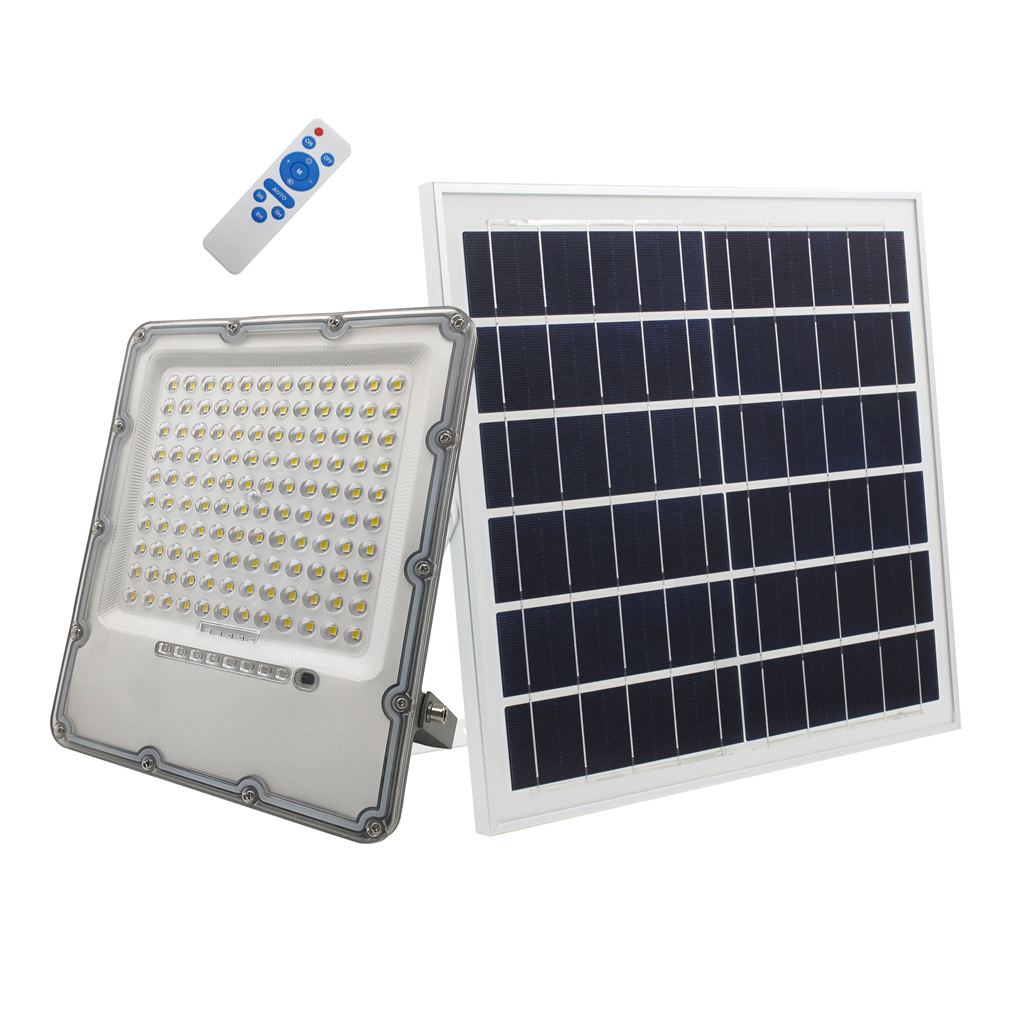 Solar Floodlight Dark Grey Led Band 70W 6000K 5m Cable 18W Panel 15Ah Battery 2900lm h27d22d4.2cm