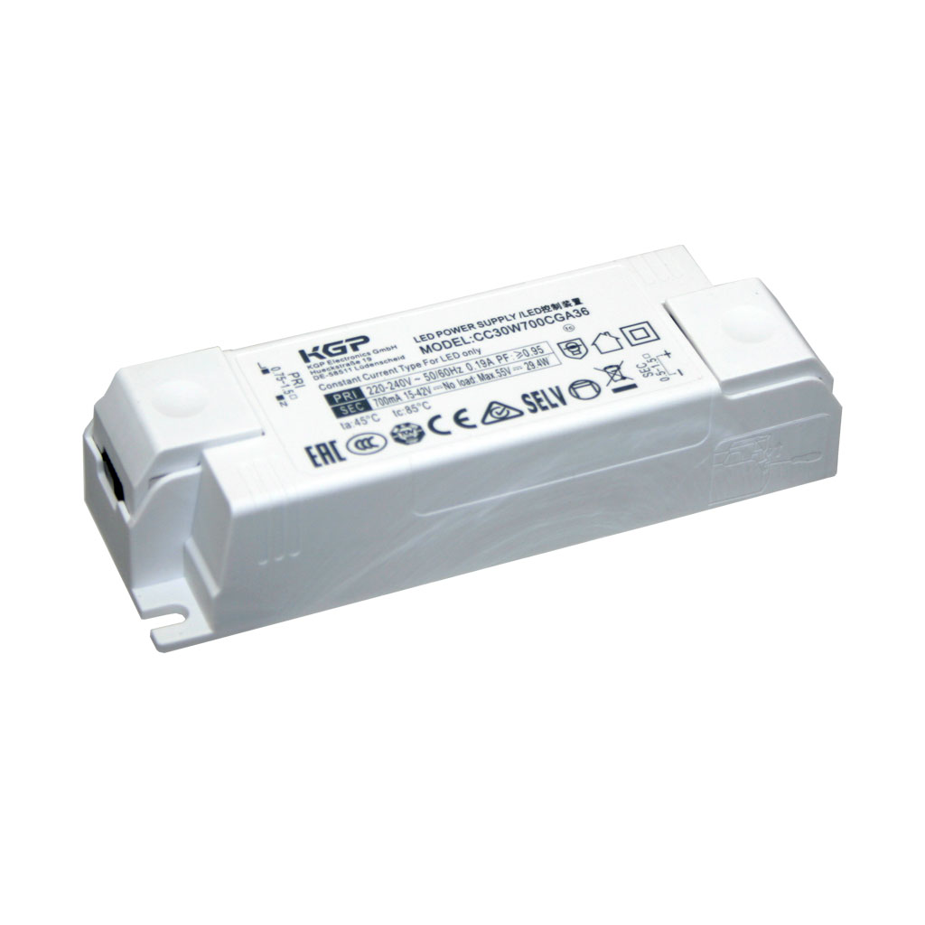 Τροφοδοτικό KGP 700mA 15-42V max 30W για Χωνευτά Φωτιστικά 115X38X25mm TUV 5έτη εγγύηση