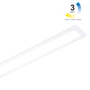 Χωνευτό Φωτιστικό Leon Λευκό 120*5*3cm 30W 3CCT 3000/4000/6500Κ 110°,5έτη,800mA χωρίς τροφοδοτικό