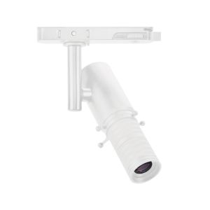 Φωτιστικό Ράγας Gobo 10W Με Πτερύγια,3000Κ,15-36°,Λευκό,Dim0/1-10V,CRI>90 3Phase,5Έτη,h15d3.6cm 230V