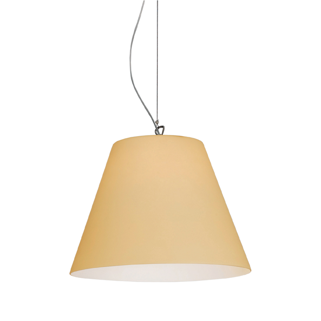 SUSPENSION LIGHT with half Taper shape glass, E14-60W YELLOW GLASS
